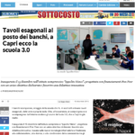 16 December 2016 - LaRepubblica.it - Hexagonal tables instead of desks, school 3.0 on Capri